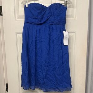 J. Crew Strapless Dress in Royal Blue